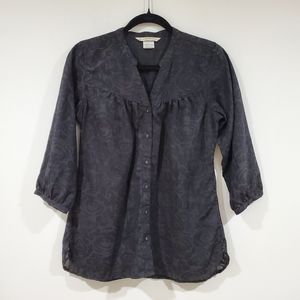 Exofficio Floral 3/4 Sleeve Top Women's Size M